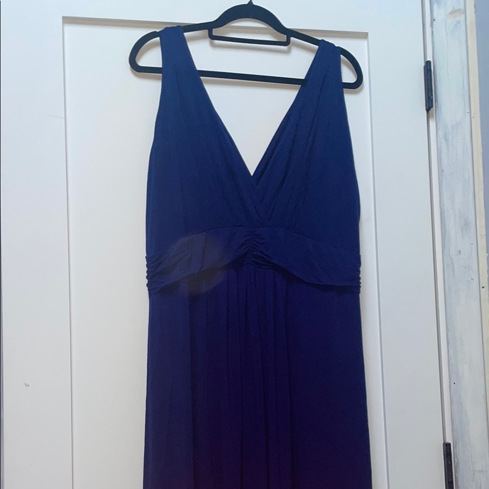 IMAN Blue Sleeveless V-Neck Sundress